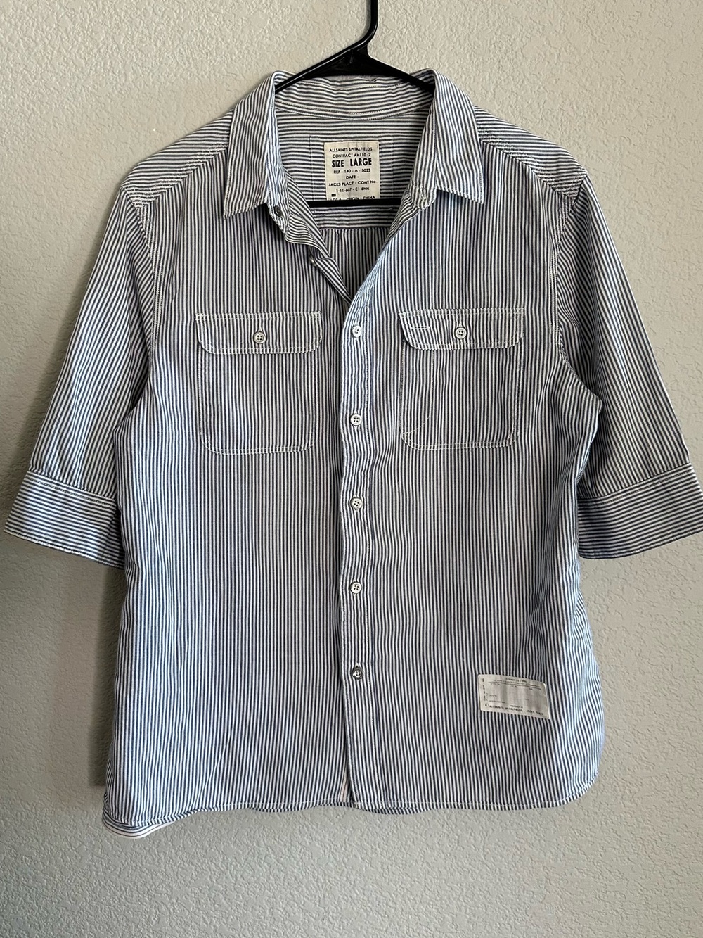 AllSaints Spitalfields Hickory Stripe Button Down